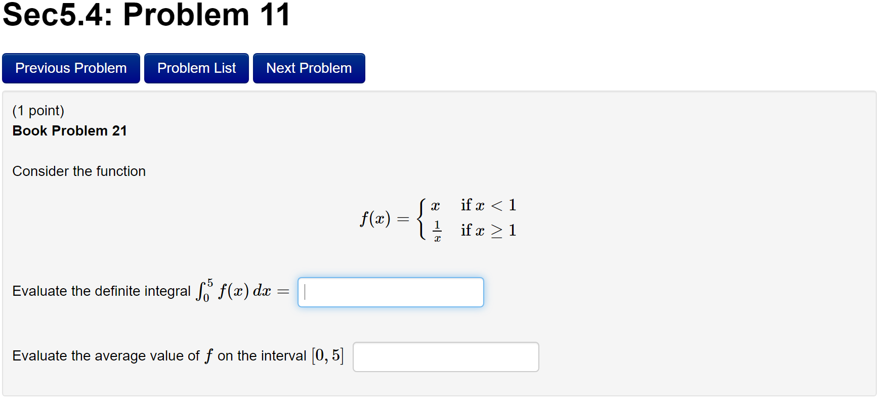 Solved Sec5.4: Problem 11 Previous Problem Problem List Next | Chegg.com