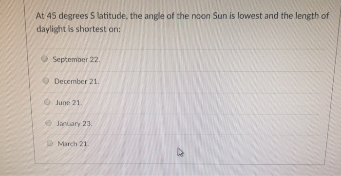 Solved The primary cause of Earth's seasons is: O changes in | Chegg.com