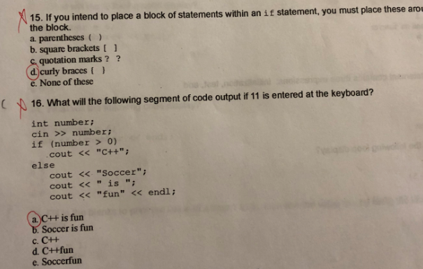 Solved c++ questions: Can someone tell me why the | Chegg.com