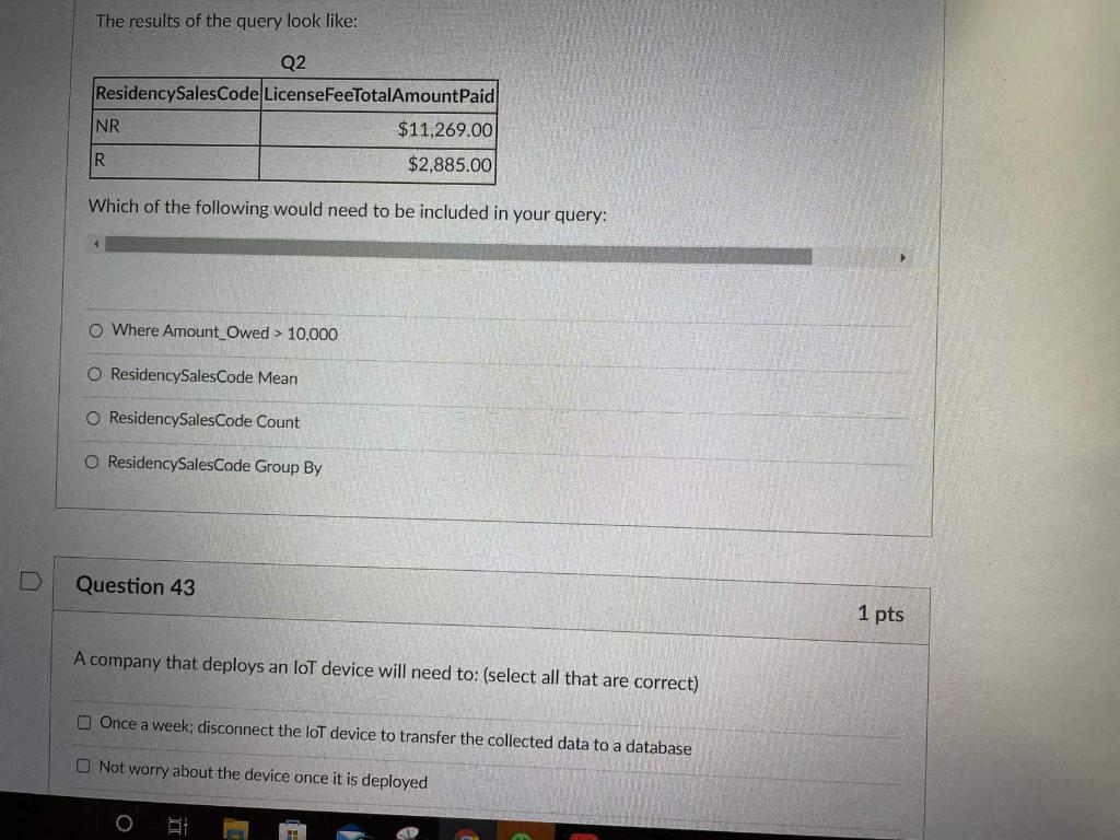 Solved The results of the query look like: Q2 | Chegg.com