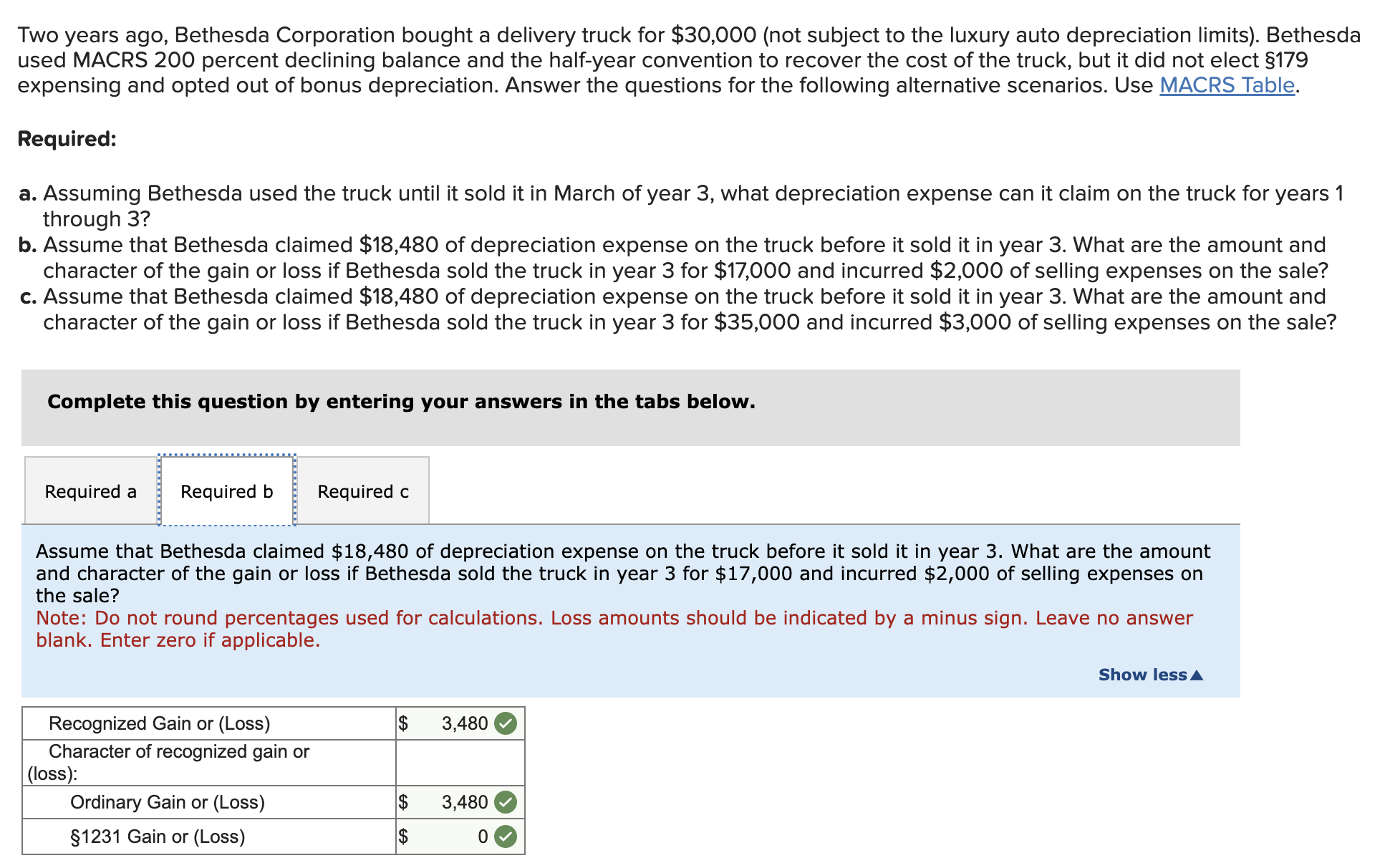 Solved Two years ago, Bethesda Corporation bought a delivery