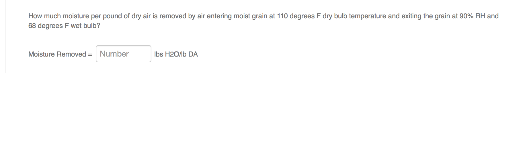 Solved How much moisture per pound of dry air is removed by