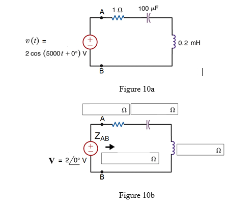 Solved Figure 10 A = Sinusoidal Steady State Circuit Fig 10b | Chegg.com