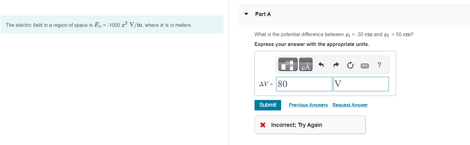 Solved The electric field in a region of space is | Chegg.com