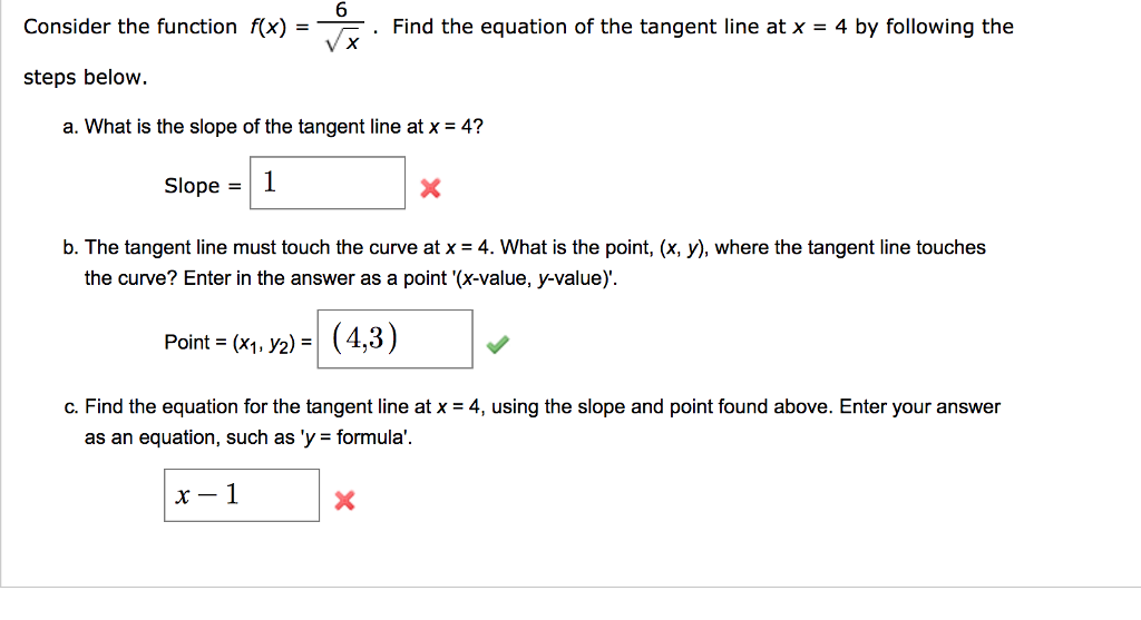 Solved 6 Consider The Function Fx Find The Equation Of