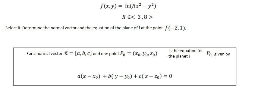 Solved F X Y Ln Rx2 Y2 Re 3 8 Select R Determin Chegg Com