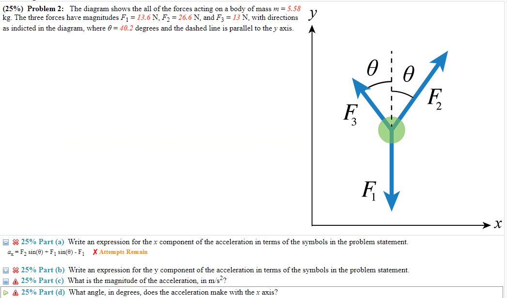Solved (25%) Problem 2: The diagram shows the all of the | Chegg.com