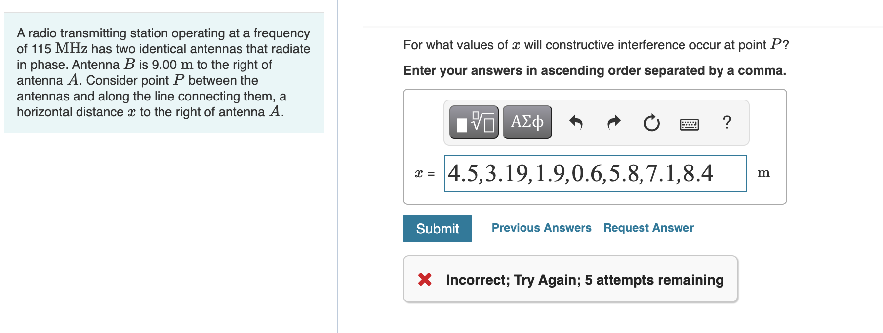 Solved A radio transmitting station operating at a frequency