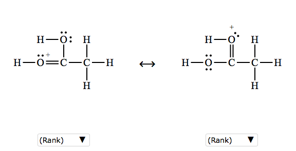 Solved Rank the resonance structures in each row of the | Chegg.com