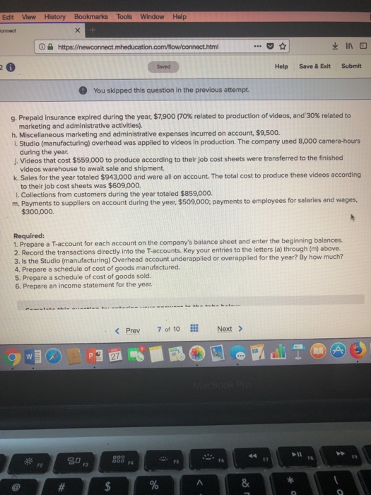 Solved Help Save&ExitS You skipped this question in the | Chegg.com