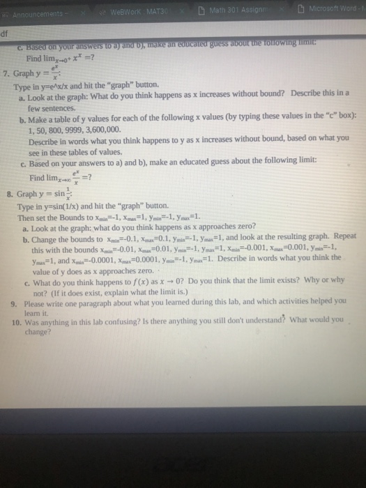 Solved Math 301 Assignn Microsoft Word WeBWork MAT30 df Find | Chegg.com