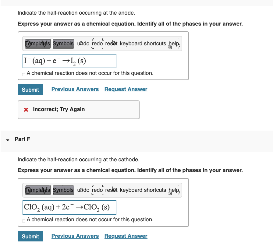 Indicate the half-reaction occurring at the anode.
Express your answer as a chemical equation. Identify all of the phases in 