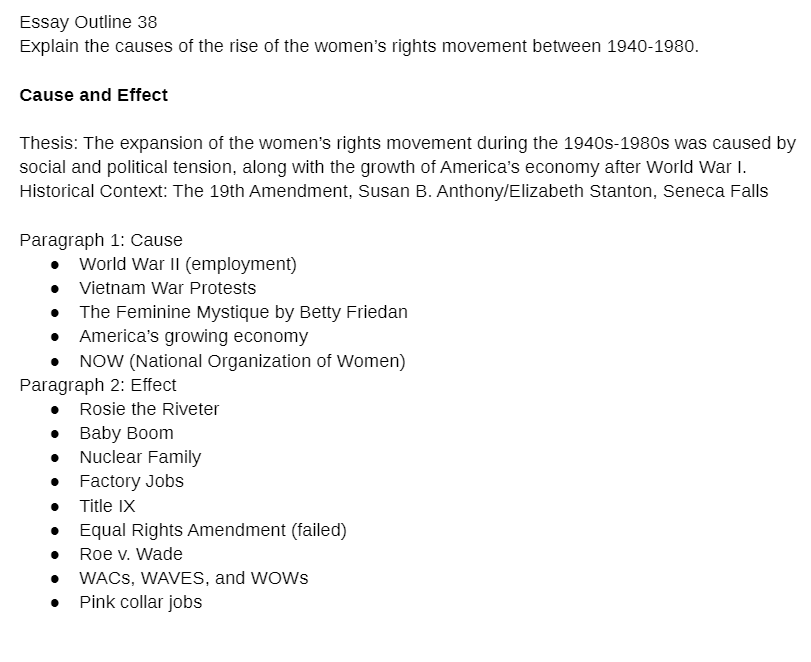 Solved Essay Outline 38 Explain the causes of the rise of