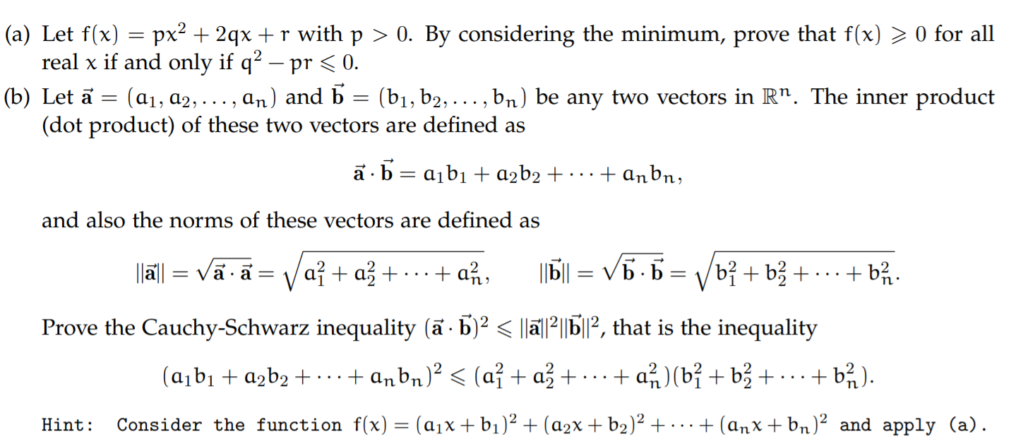 Solved A Let F X Px2 2qx R With P 0 By Consideri Chegg Com