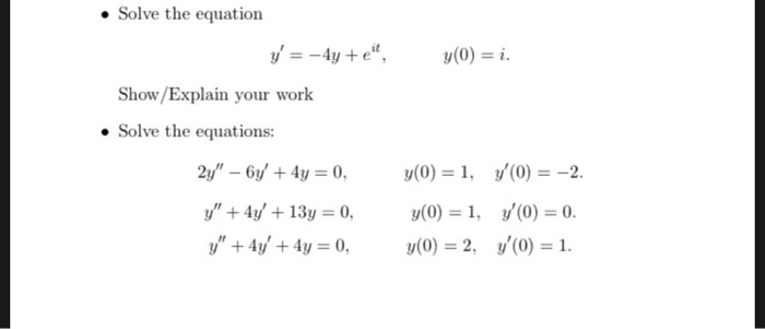 Solved . Solve the equation Show/Explain your work Solve the | Chegg.com