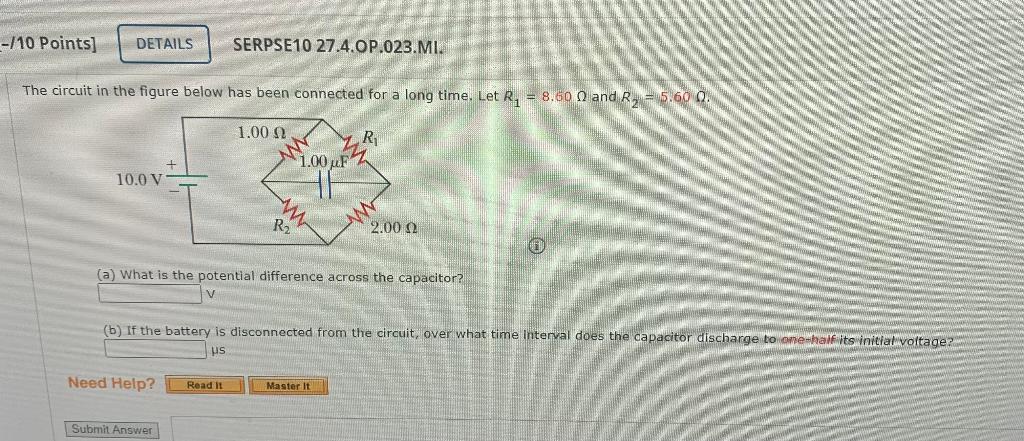 Solved The circuit in the figure below has been connected | Chegg.com