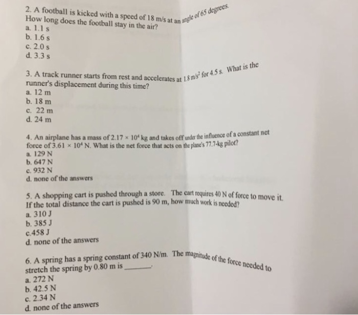 Solved Can you solve these multiple choice questions ? | Chegg.com