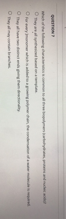 Solved Which of the following characteristics is common to | Chegg.com