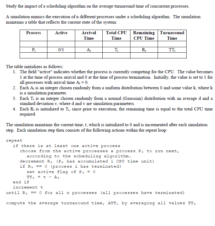 1. Implement the above simulation in Java for the | Chegg.com