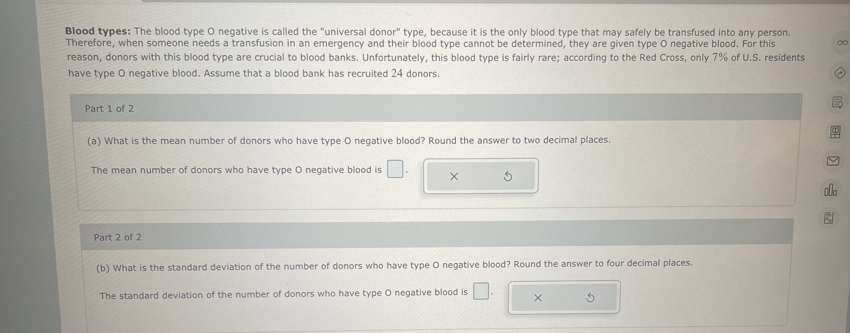 Solved Blood Types The Blood Type 0 Negative Is Called The Chegg