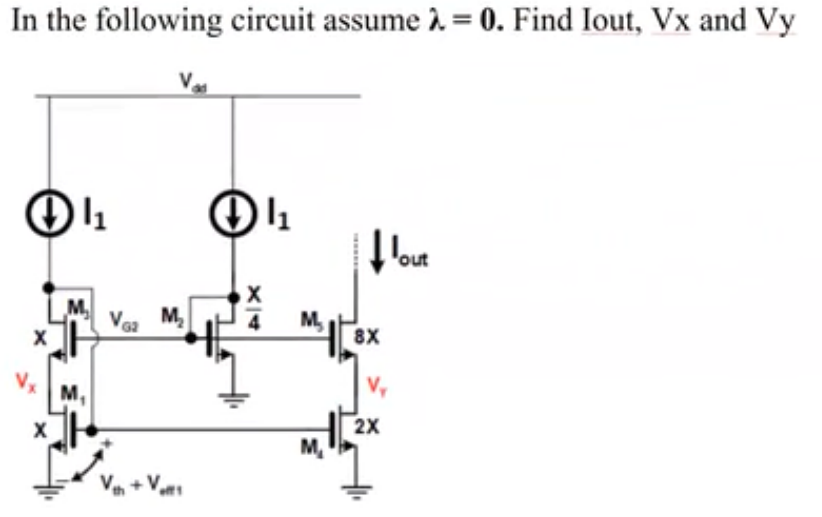 Solved For the problem below, find Vx and Vy in terms of | Chegg.com