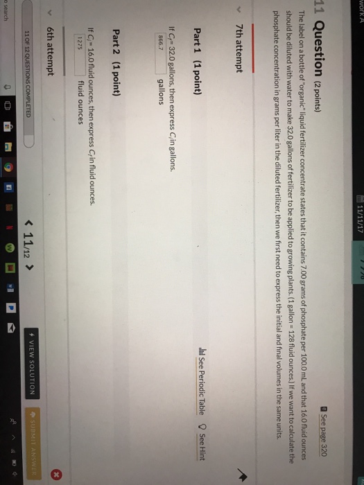 Solved 11 Question (2 points) a See page 320 The label on a | Chegg.com