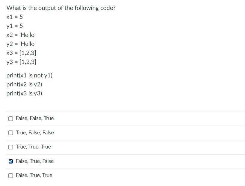 Solved What is the output of the following code? x1 = 5 y1 = | Chegg.com