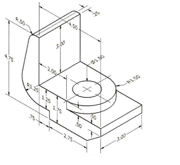 Solved Use Solidworks to create the part shown. Remember to | Chegg.com