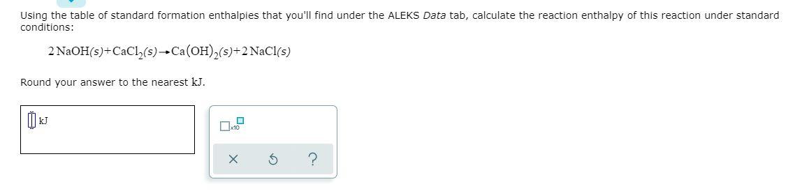 Solved Using the table of standard formation enthalpies that | Chegg.com