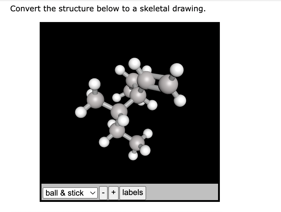 Convert the structure below to a skeletal drawing.