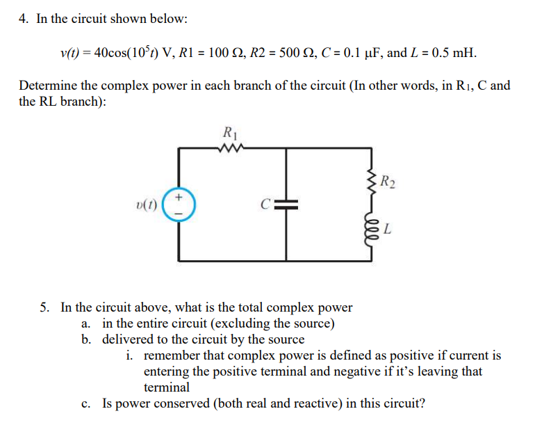 Solved 4. In The Circuit Shown Below: | Chegg.com