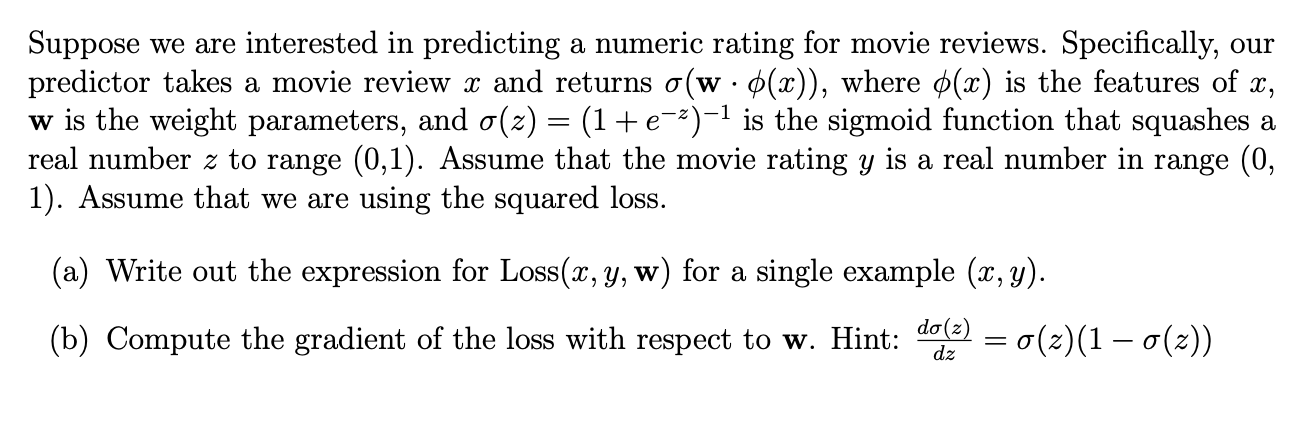 Solved Suppose we are interested in predicting a numeric | Chegg.com