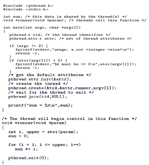 Solved Modify the following program to create a new thread | Chegg.com