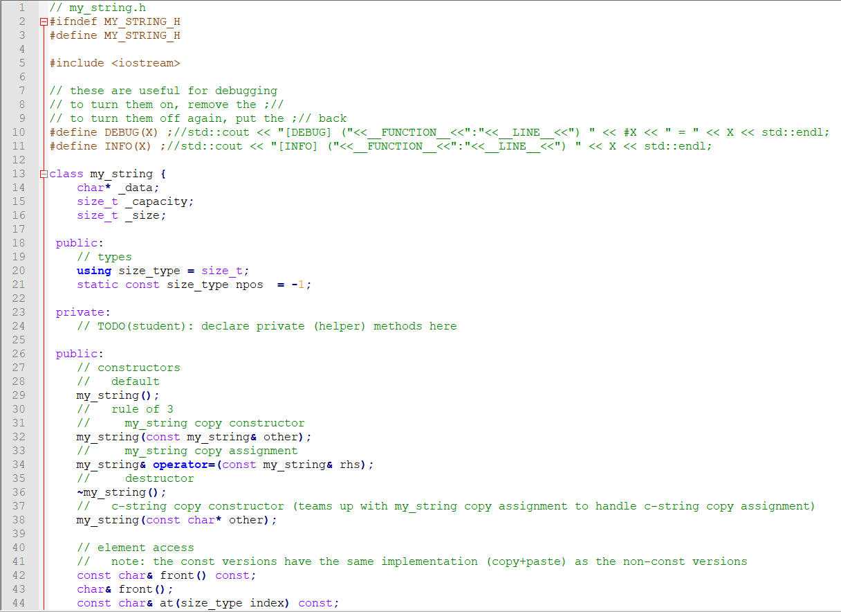 C++ I have to do String operations creating my own | Chegg.com