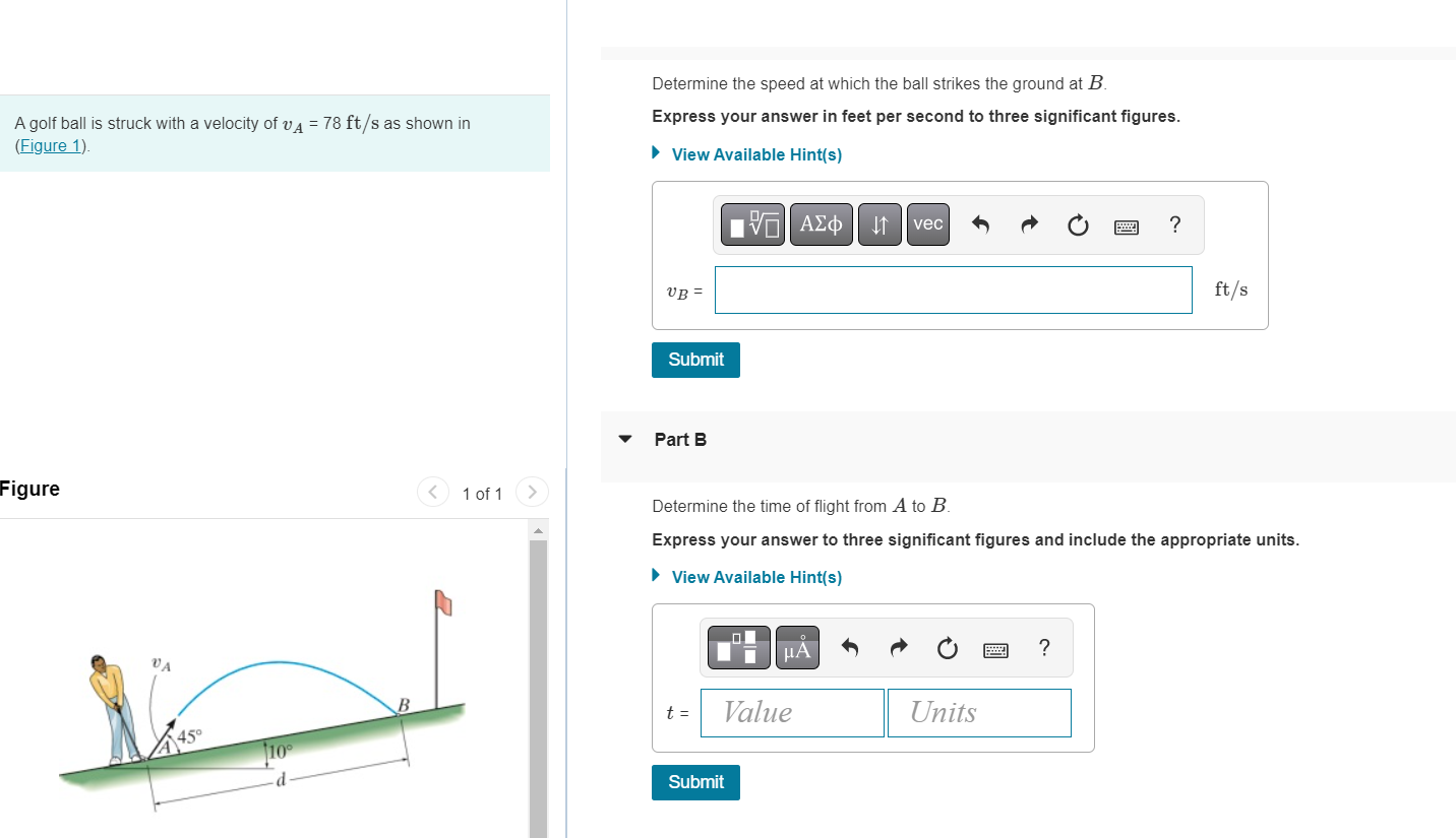 Solved Determine the speed at which the ball strikes the | Chegg.com