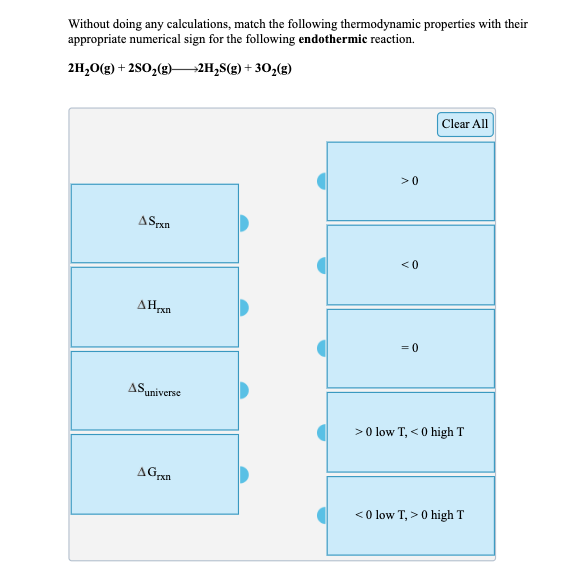 Solved Without Doing Any Calculations Match The Followin Chegg Com