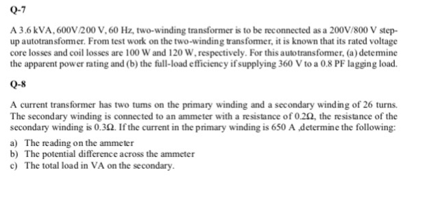 Solved Q-5 A single-phase, 50 Hz transformer has 40 primary | Chegg.com