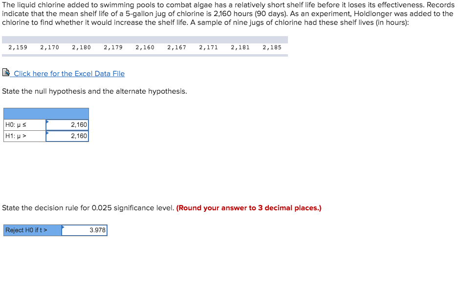 Solved The liquid chlorine added to swimming pools to combat
