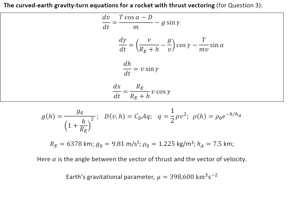 Solved Question 3. A single-stage rocket with gimbaled | Chegg.com