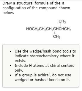 Solved Draw a structural formula of the SS configuration of | Chegg.com