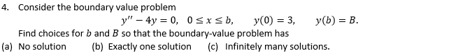 Solved 4. Consider the boundary value problem | Chegg.com
