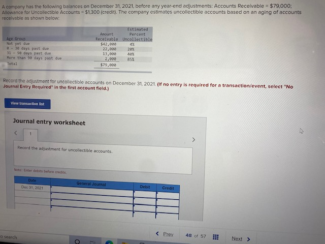 Solved A Company Has The Following Balances On December 31, | Chegg.com