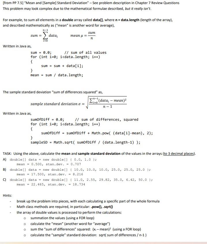 Solved Solve this using for loop in JAVA and as per | Chegg.com