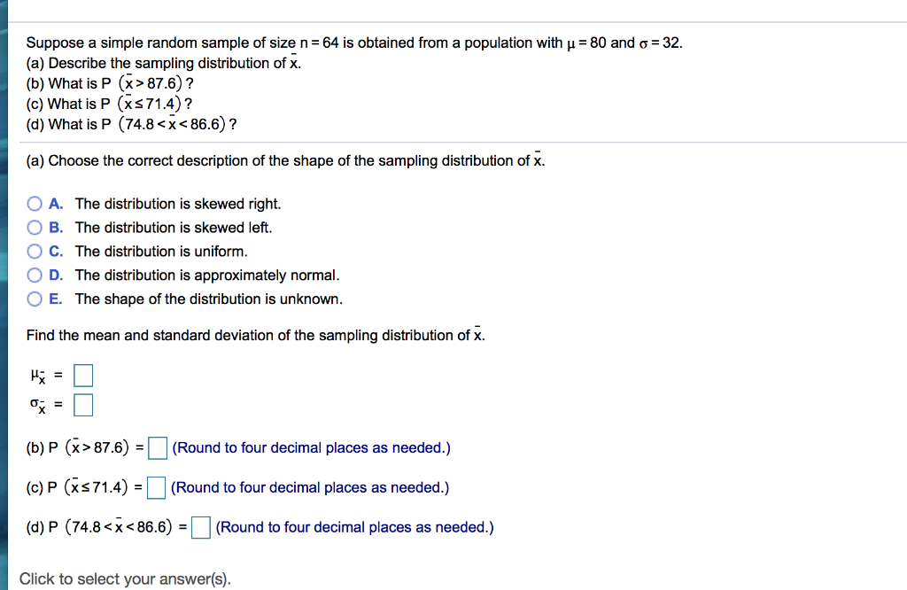 Solved The shape of the distribution of the time required to | Chegg.com