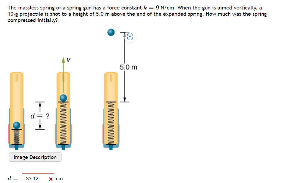 Solved The massless spring of a spring gun has a force