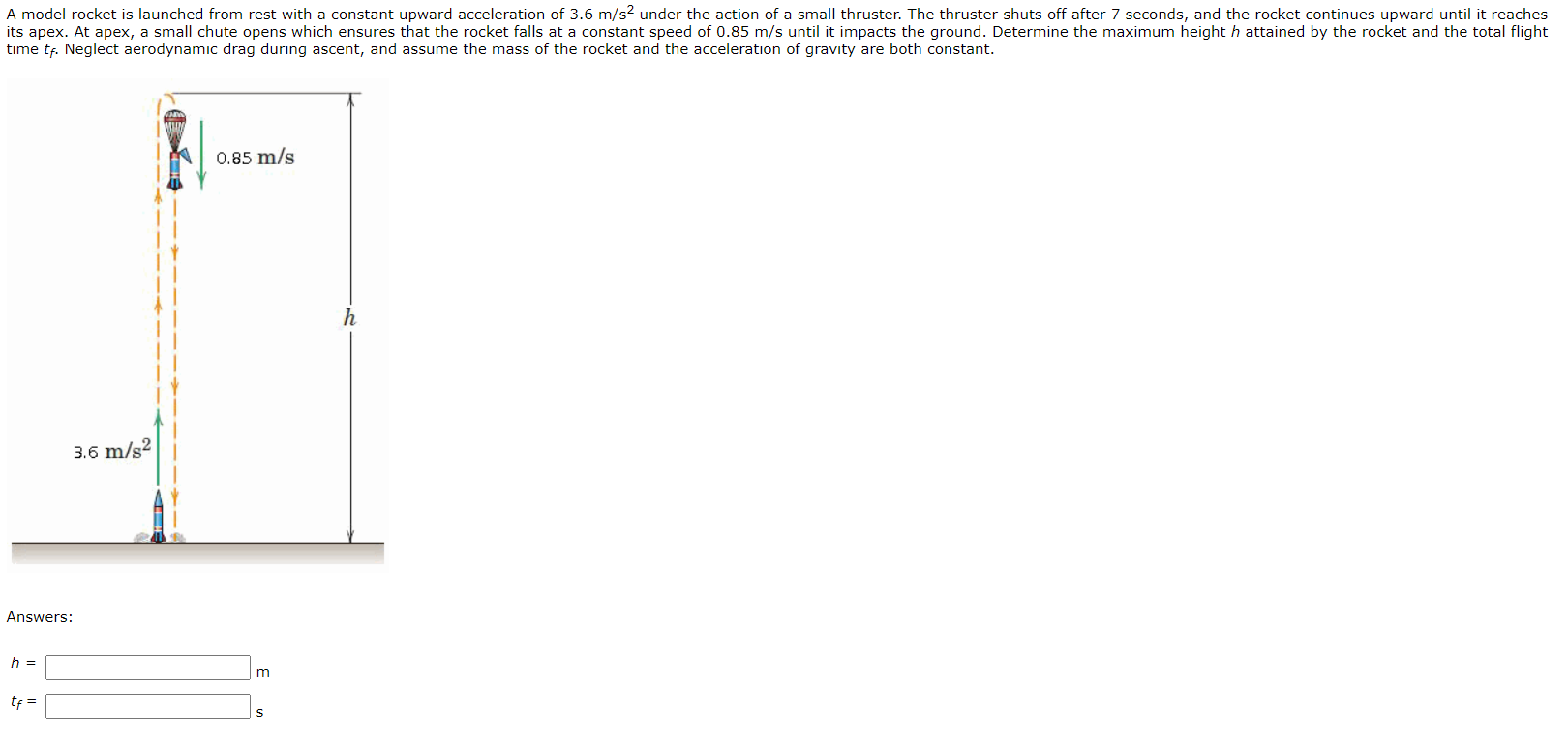 Solved A Model Rocket Is Launched In The Vertical Pla vrogue.co