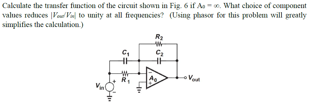 Solved Calculate the transfer function of the circuit shown | Chegg.com