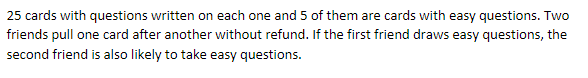 25 cards with questions written on each one and 5 of | Chegg.com