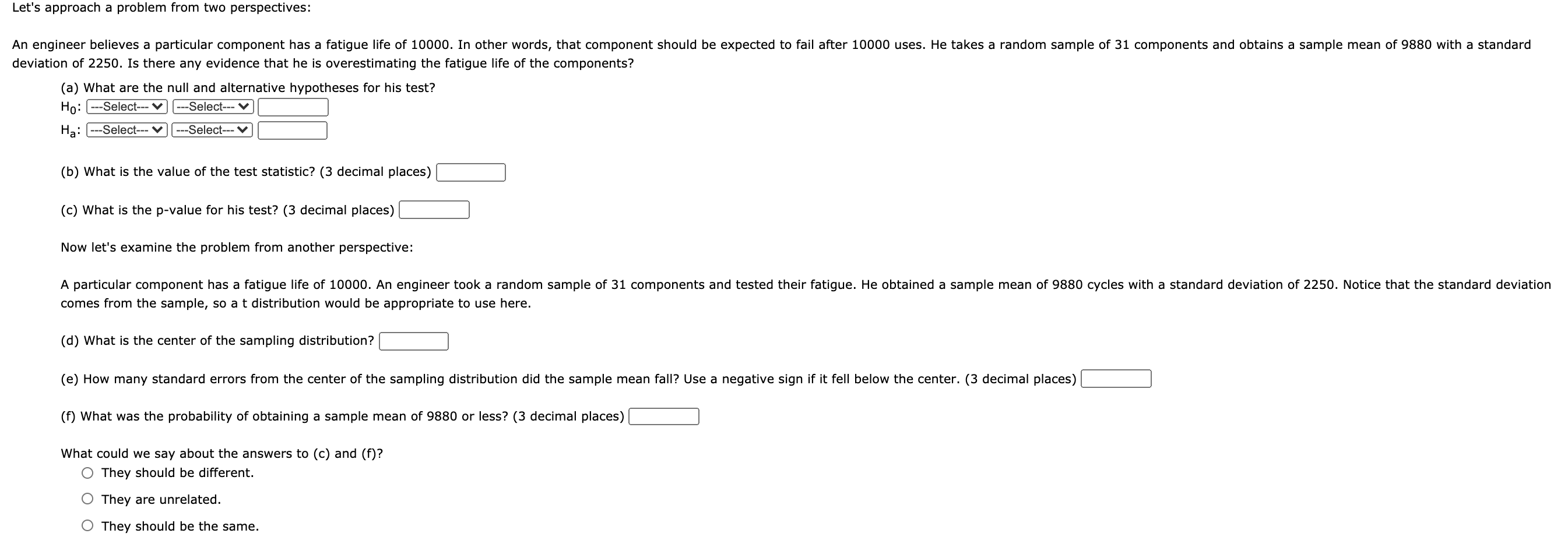 Solved An engineer believes a particular component has a | Chegg.com