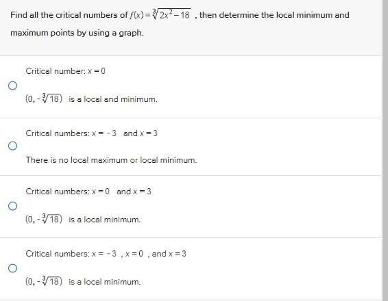 Solved Find all the critical numbers of (below problem) then | Chegg.com